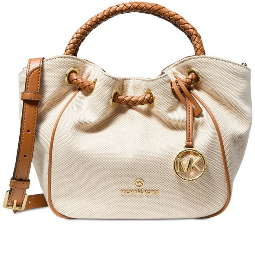 Michael kors cream bucket bag